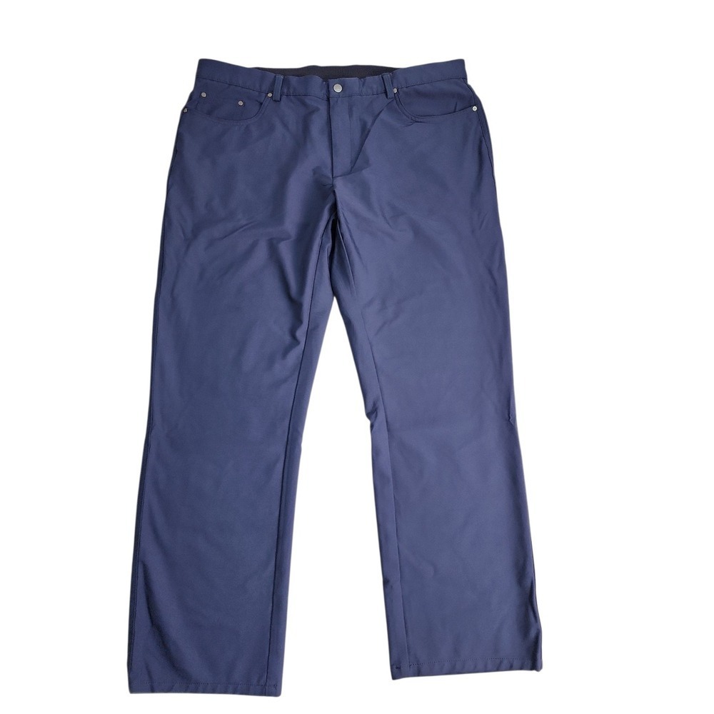 Greg Norman Golf Pants Mens 38x29 Navy Blue Stretch Performance Logo Casual